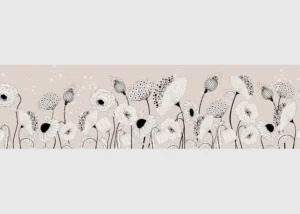 Wall Border Blossom Sketch | 5 m x 13.8 cm | WB 8409